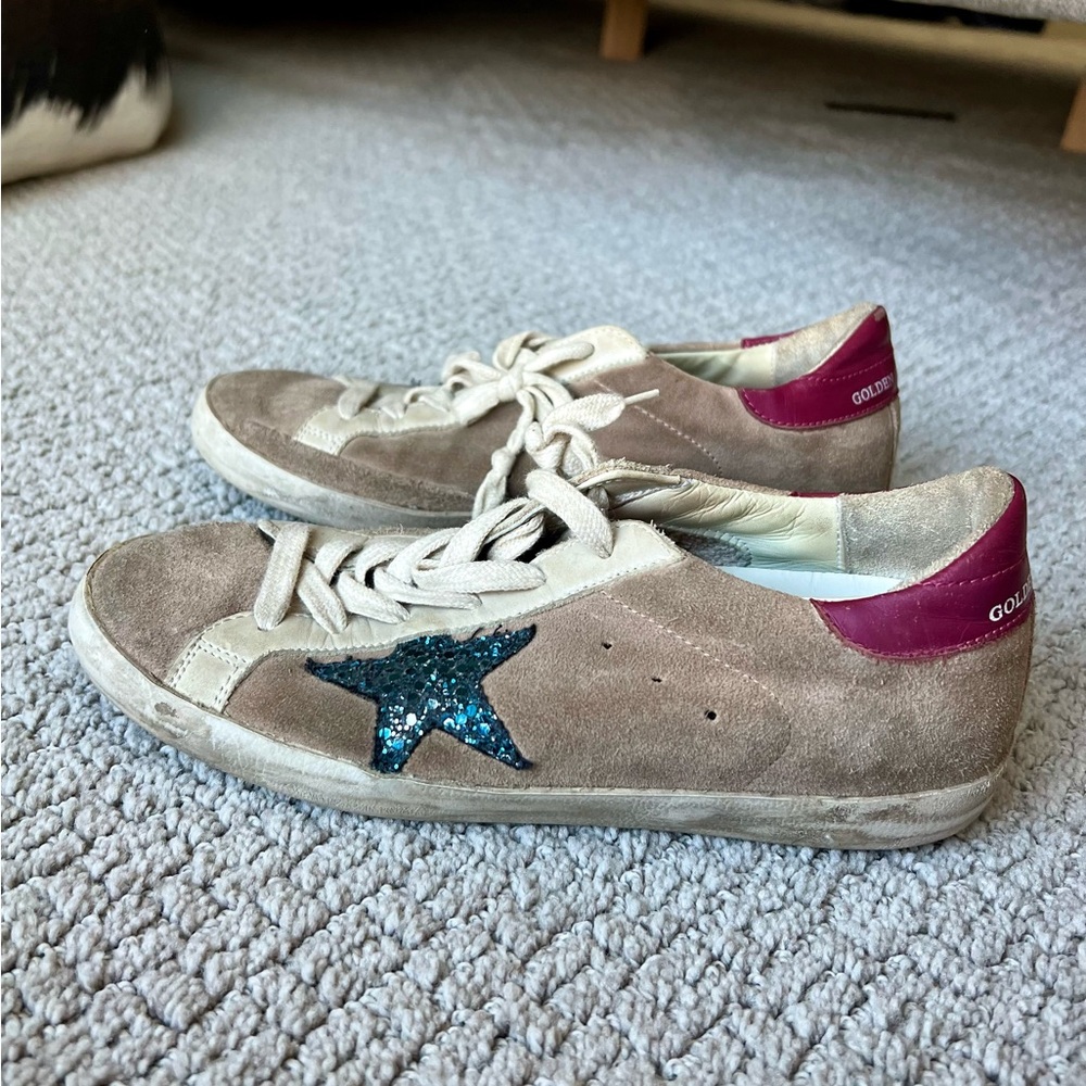 Golden Goose Women's Beige Sneakers, size 6.5